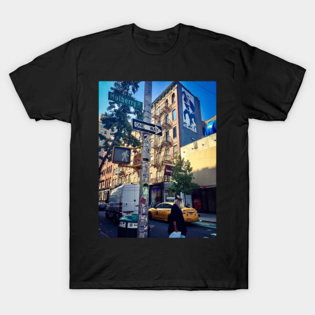 Mulberry Street, Manhattan, New York City T-Shirt by eleonoraingrid